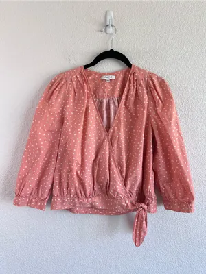Madewell Women's Star Scatter Wrap Top Peach thumbnail 2