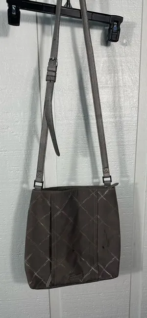 Vera Bradley Nylon Crossbody Shoulder Bag Purse With Silver diamond Patt… thumbnail 1