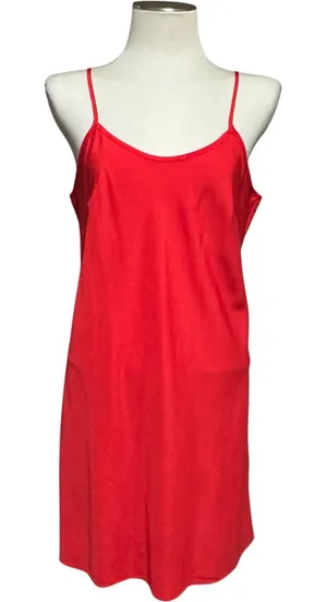 Nanette Lepore Satin Slip Nightgown Red 14 thumbnail 1