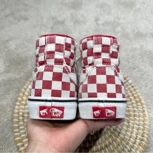Vans Women’s Filmore High-Top Checkerboard Red Lace Up Sneakers Size 6 thumbnail 5