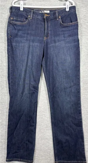 Carhartt Womens‎ Rugged Flex Loose Fit Straight Leg Jeans 14 Regular Dark Wash thumbnail 1