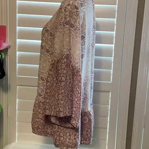 Cato Pink Ruffled 3/4 Sleeve Blouse thumbnail 4