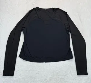Lululemon Long Sleeve Top Athletic Training Running Black Size M‎ READ Size M thumbnail 1