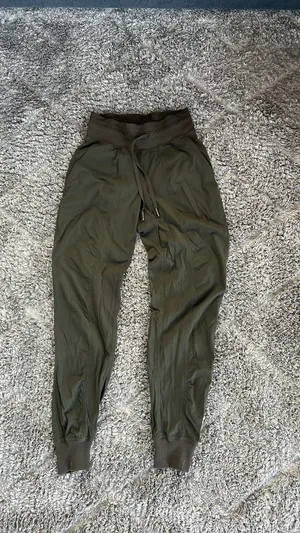 lululemon olive green dance studio joggers thumbnail 2