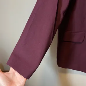 A New Day Women's Burgundy Double Breasted Blazer Jacket Small NWT thumbnail 4