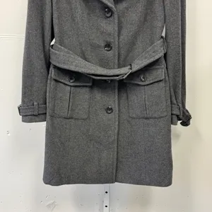 Marc New York Andrew Marc Gray Wool Blend Belted Overcoat Coat Jacket Womens 8 thumbnail 5