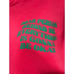 Edikted Womens Sherpa Lined Graphic Hoodie Pink Dear Person Behind Me Small thumbnail 3