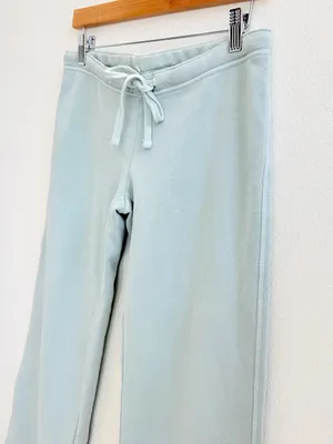 Brandy Melville John Galt Light Blue Mint Drawstring Fleece Sweatpants thumbnail 5