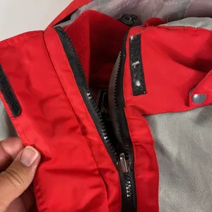 Vintage The North Face Jacket Womens XL Summit Series HyVent Red Gray‎ Hooded thumbnail 3