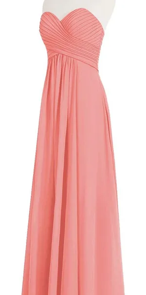 Azazie Strapless Coral Gown Sz 10 thumbnail 1