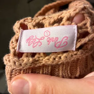 Pink Lily Crochet Knit Sweater Orange Long Sleeve‎ Open Weave Size L thumbnail 4