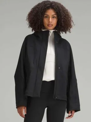 Lululemon RepelShell Cinch Back Rain Jacket Waterproof Windproof Velour Lined 12 thumbnail 1