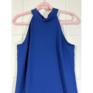 Lilly Pulitzer Alaric Maxi Dress Blue Med Halter Bow Back 017058 Size 0 thumbnail 10