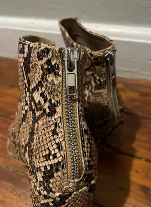 Snakeskin Ankle Booties thumbnail 2