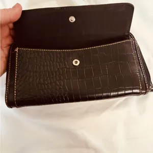 Nine West  Black Croc-Embossed Wallet thumbnail 5