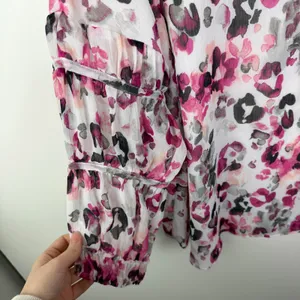 Cato Est 1946 Floral Leopard Blouse Size‎ 18/20W Pink Sheer Lightweight Lined thumbnail 2