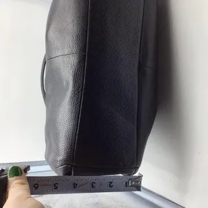 COACH black leather three compartment shoulder bag thumbnail 4