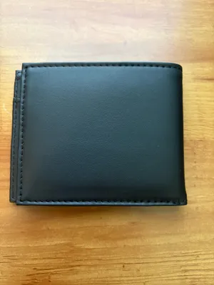 Nets NBA Bifold Wallet Black Faux Leather Logo Mens Card Holder ID Window thumbnail 2
