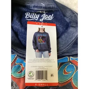 Billy Joel Piano‎ Man Graphic Sweatshirt Powder Blue Burnout Wash XS New thumbnail 4