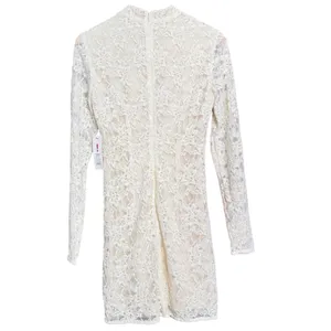 Bardot Vezza Lace Dress Ivory Mini‎ Women Med 6 Stretch Wedding Bridal Romantic thumbnail 2