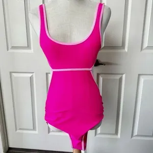 Shein pink one peice cut out bathing suit thumbnail 11