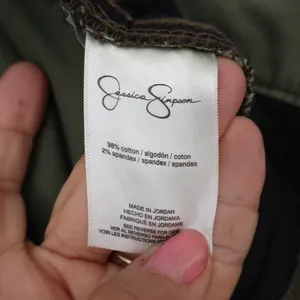 Jessica Simpson Cargo Pants Womens 12 Wide Leg Olive Green Utility Excellent thumbnail 3