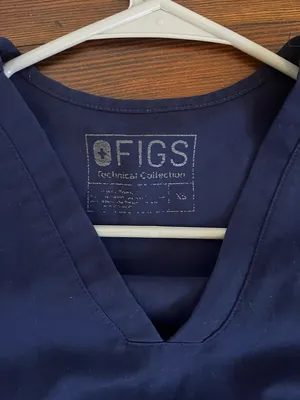 Figs Navy V-Neck Technical Collection Scrub Top XS thumbnail 2