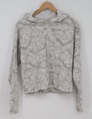 Unbranded Hoodie Womens M Pullover Grey White Abstract Branch Camo Excellent thumbnail 1