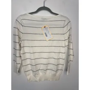 Brand New Ann Taylor Women's Size Small Winter White Pullover Sweater thumbnail 8