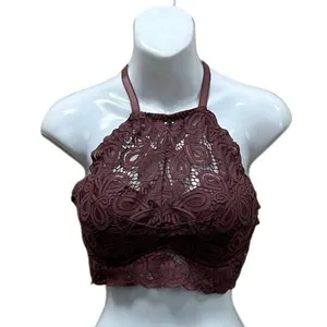 PINK Victoria’s Secret lace halter padded push-up bralette size M thumbnail 2