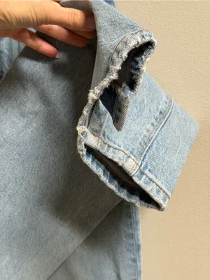 American Eagle Curvy ’90s Bootcut Slit‎ Hem Denim Jeans Light Minimalist AE Chic thumbnail 16