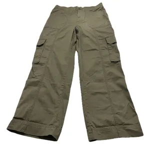 NWT Abercrombie & Fitch High Rise 90s Utility Cargo Pant Green 29/8 Short thumbnail 2