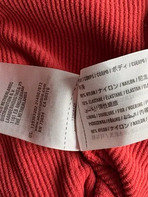 Abercrombie Soft A&F Ribbed Bodysuit Rust Copper M coral thumbnail 5