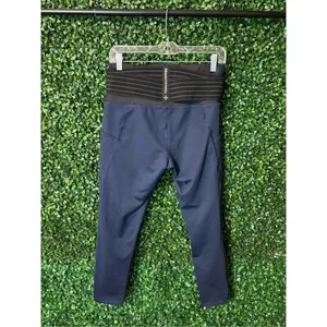 Tommie Copper Navy Blue 24" Lower Back Support Compression Leggings Sz Large thumbnail 2