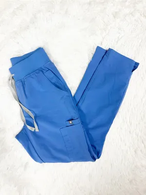 FIGS Yola High-Rise Slim Scrub Pants XXS Petite Blue thumbnail 5