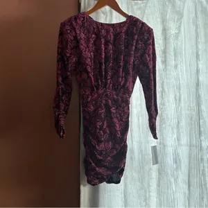 For Love & Lemons‎ Mulberry Shailee Sparkly Floral Metallic Mini Dress NWT XXS thumbnail 2