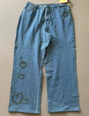 Vintage Quacker Factory Heart Embellished jeans thumbnail 1
