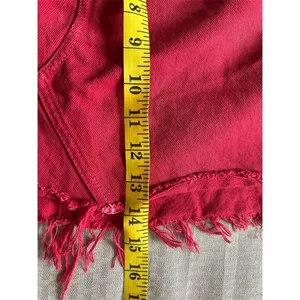 Abercrombie & Fitch Women's Red Denim A-Line Mini Skirt Size 24 thumbnail 7