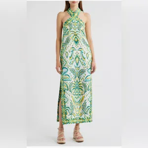 Farm Rio Tropical Tapestry Off-White Halter Neck Maxi Dress, Xxsmall, $248 thumbnail 9