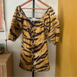 Hofmann Copenhagen Tiger Stripe Animal Print Aline Mini Dress $313 Size 36 US‎ 6 thumbnail 4