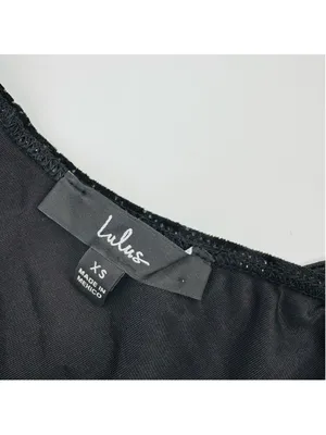 Lulus Certified Babe Black Glitter Velvet Strappy Back Jumpsuit XS thumbnail 4