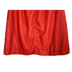 J.Crew Soft Velvet Mini Skirt Lined Lightweight Zip Up Back 4 Coral Orange Shade thumbnail 4