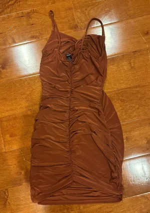 Windsor Burnt Orange Cut-Out Dress thumbnail 2