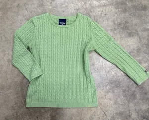 Vintage Polo Ralph Lauren Sport flag cable knit green retro y2k sweater thumbnail 1