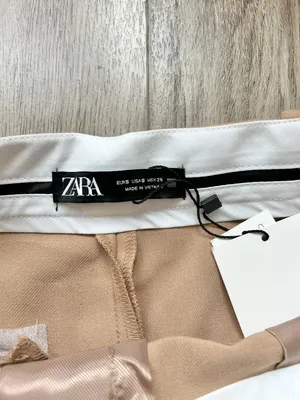 Zara High Waist Wide Leg Work Trouser Pants in Camel Brown Tan Office Size S NWT thumbnail 7