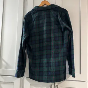 Lauren Ralph Lauren Womens Blue Green‎ Plaid Fleece Pajama Set Medium Crest Logo thumbnail 3