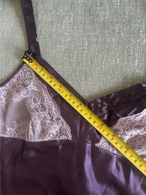 Vtg 90s Y2K Jones New York Purple Satin Lingerie Slip Mini Dress M Whimsigoth thumbnail 7