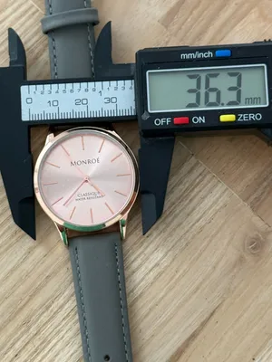 Monroe Classique by Maestro Luxury Watch Rose Gold Dial Gray Leather Strap NWOT thumbnail 11