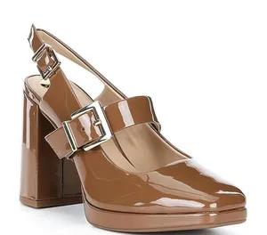 Gianni Bini Sonata Patent Mary Jane Platform Pumps Sweet Caramel Size 9M NWT thumbnail 1