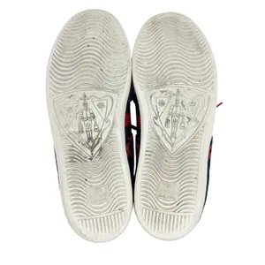 Gucci Ace GG Fabric Sneakers Navy Red Monogram Web Stripe Low Top Women’s 39 thumbnail 8
